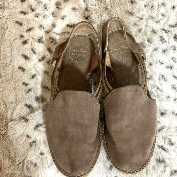 Toni Pons Espadrille Flats Suede Taupe Size 39 or 8.5 EUC - Picture 3 of 11
